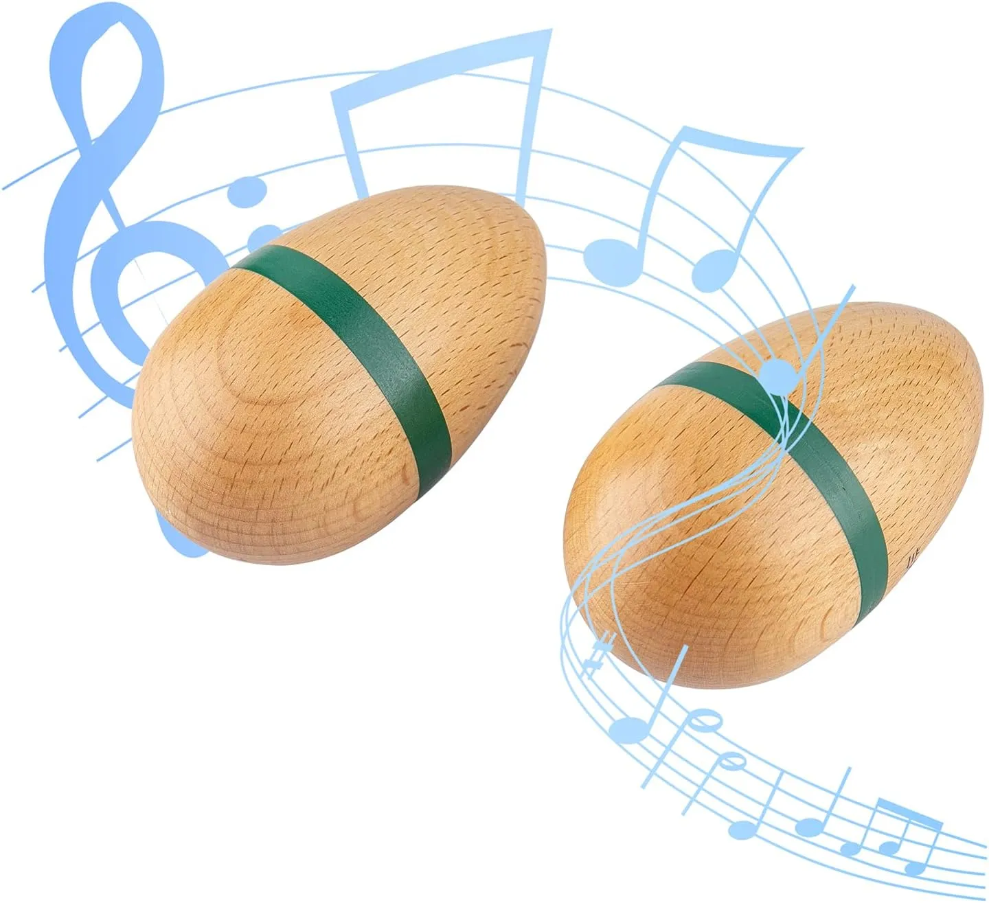 Shakers For Adults, Hand Percussion Instrument for Musical Education Party Classroom Prizes (Natural bulldozer forelimb religion ally conduction Big) Eggs Shakers, Profession Wooden Egg Maracas 