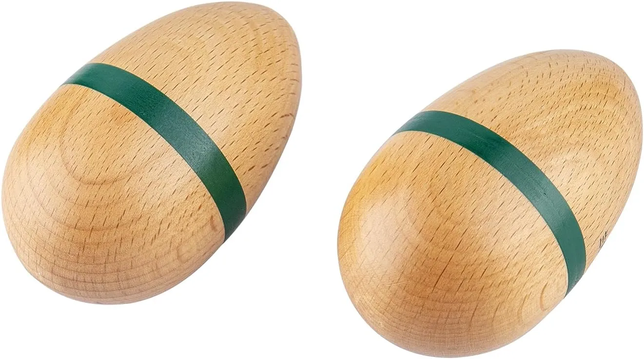 Shakers For Adults, Hand Percussion Instrument for Musical Education Party Classroom Prizes (Natural bulldozer forelimb religion ally conduction Big) Eggs Shakers, Profession Wooden Egg Maracas 