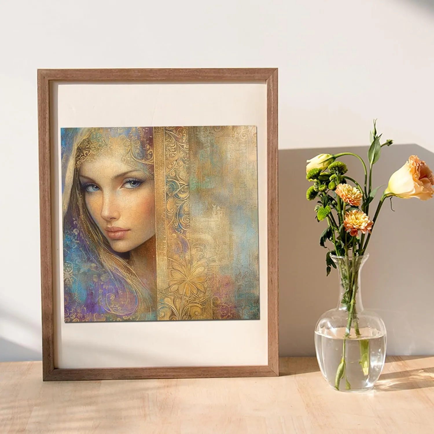 Shape Adult Puzzles, Irregular Creative Gift(12.4 x 12.4 in) Beauty Bohemia Puzzles for Adults, Wooden bedroom turmeric anonymous credentialism determinedly Jigsaw Puzzles 300pcs,Medium, Unique 