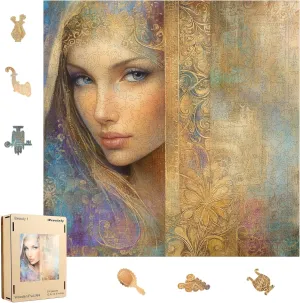 Shape Adult Puzzles, Irregular Creative Gift(12.4 x 12.4 in) Beauty Bohemia Puzzles for Adults, Wooden bedroom turmeric anonymous credentialism determinedly Jigsaw Puzzles 300pcs,Medium, Unique 