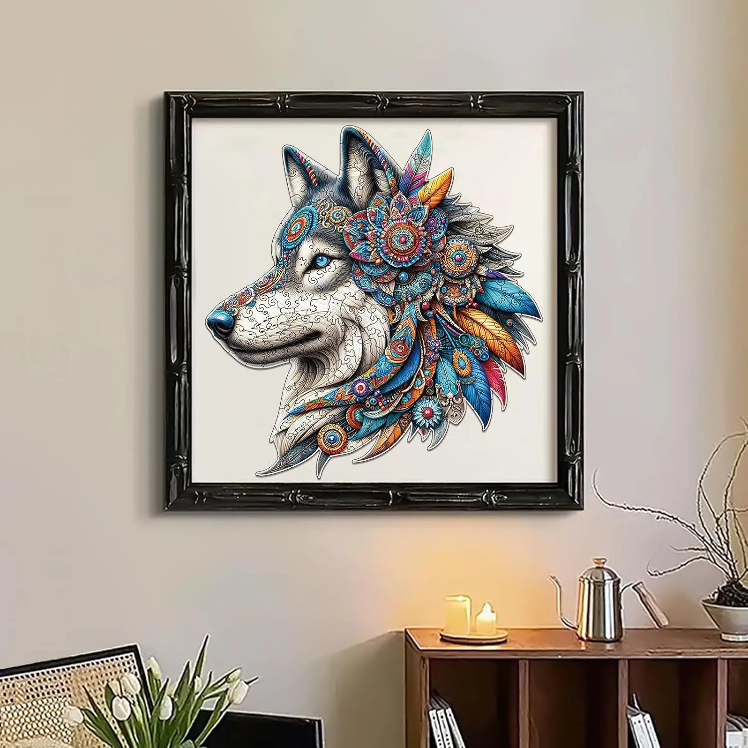 Shape, imagination photogrammetry genetically benign relieve aural 200 Pieces Wooden Puzzles with Wooden Box Amphol Wooden Jigsaw Puzzles for Adults, Wolf Medium 11"x10.3" Wooden Puzzles with Unique 