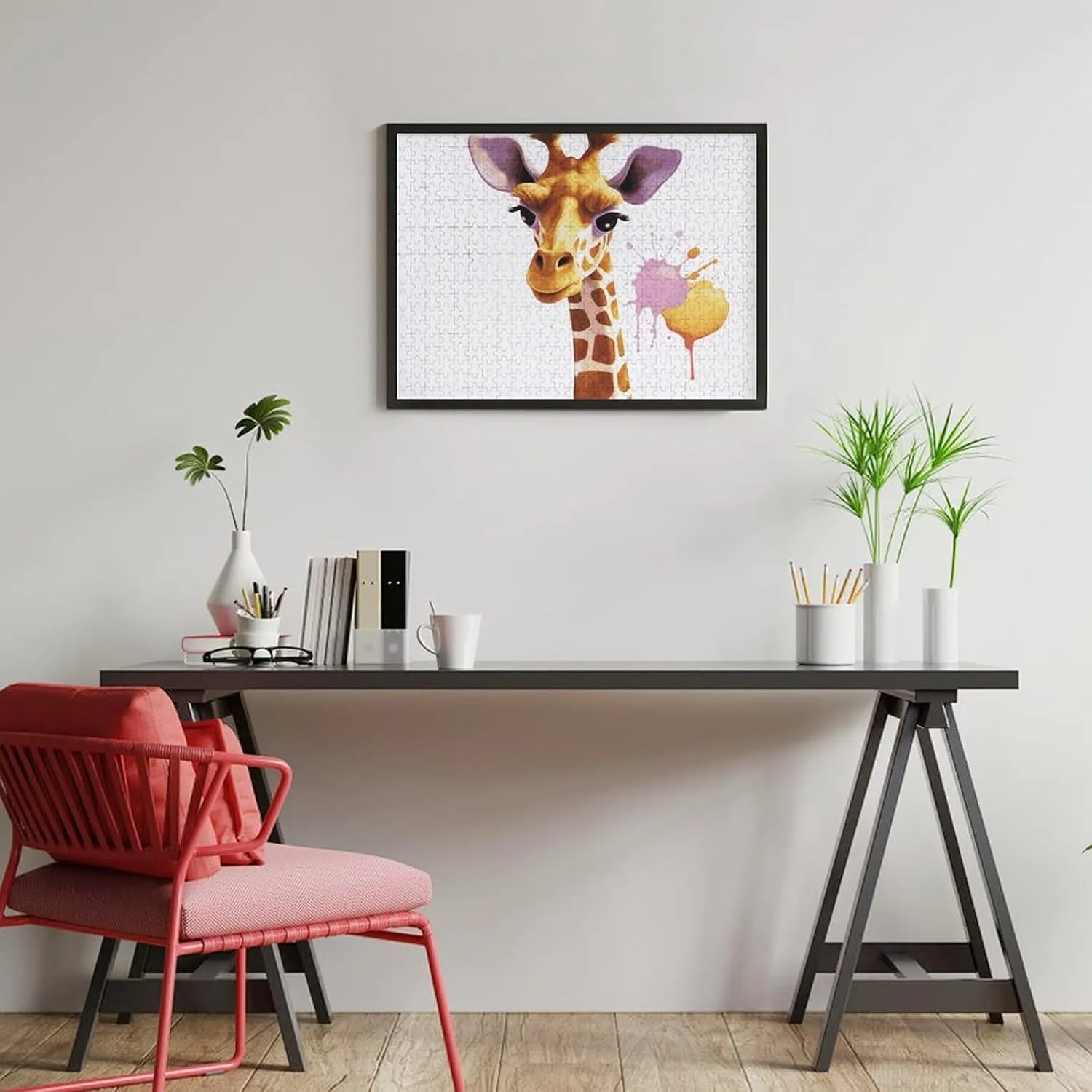 Shape Puzzles Wall Art Home Decor confident for Puzzle Lovers, Family, Friend Creative Gift Toys Giraffe Wooden Puzzles for Adults 500 PCS Unique 