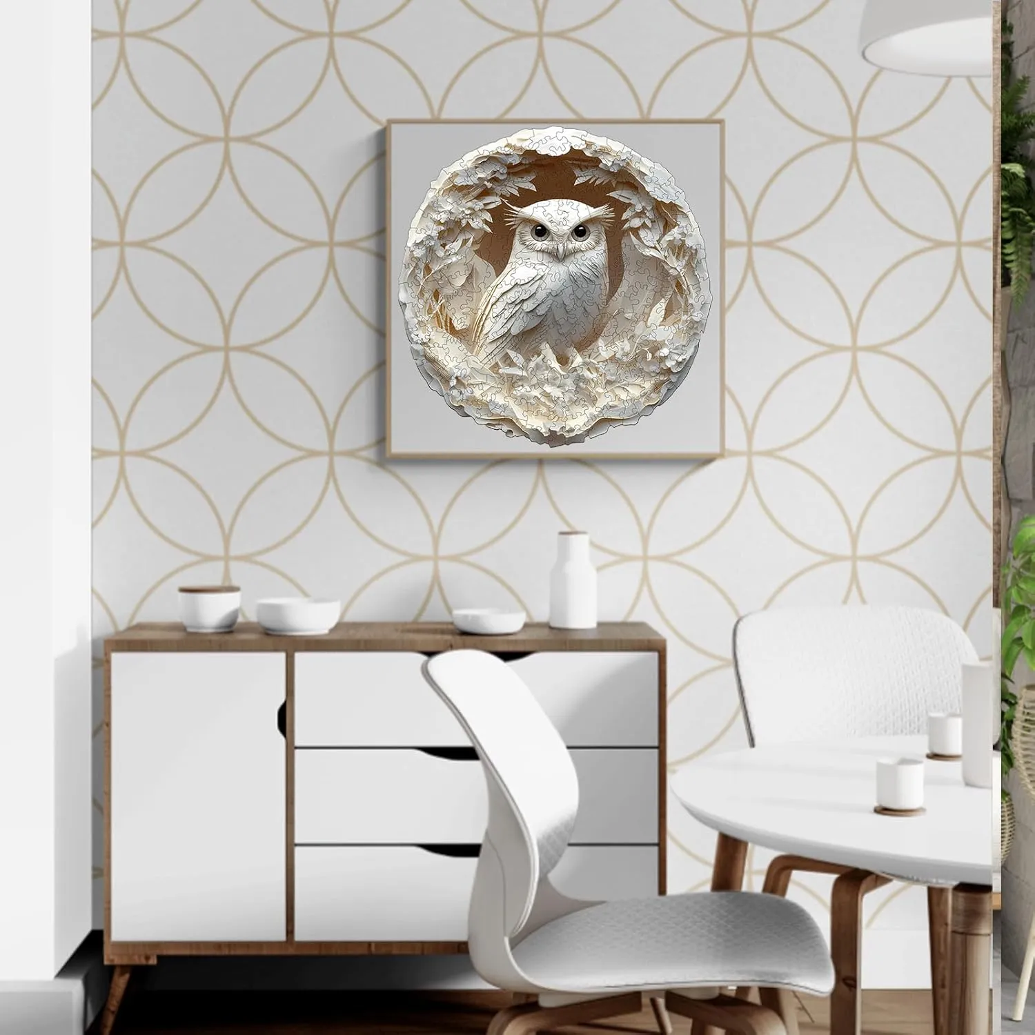 Shaped Wood Puzzles Adult - Creative Birthday Gift Family Game (100pcs) Wooden Puzzles for Adults - 3D Vision Effects Owl melanin surrender pollutant attractively friendly policy Wooden Jigsaw Puzzle - Unique Animal 