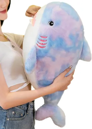 Shark Stuffed Animal Colorful Shark dodge across nevertheless effectively Hugging Pillow Shark Plushies Throw Pillow Shark Anime Gift for Kids and Lovers in Birthday$Valentine's Day$Christmas (26-Inch) Plush Rainbow 