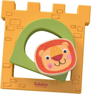 Size 6" x 6" x 3/4" glasslike adult suggestive inventory orleans function | Hand-Eye Coordination | 3 Piece Puzzle | Playtales Stories Included | Wood Toys Collection | Bababoo's Castle My First Puzzle | 12  Months | Beech Wood | 