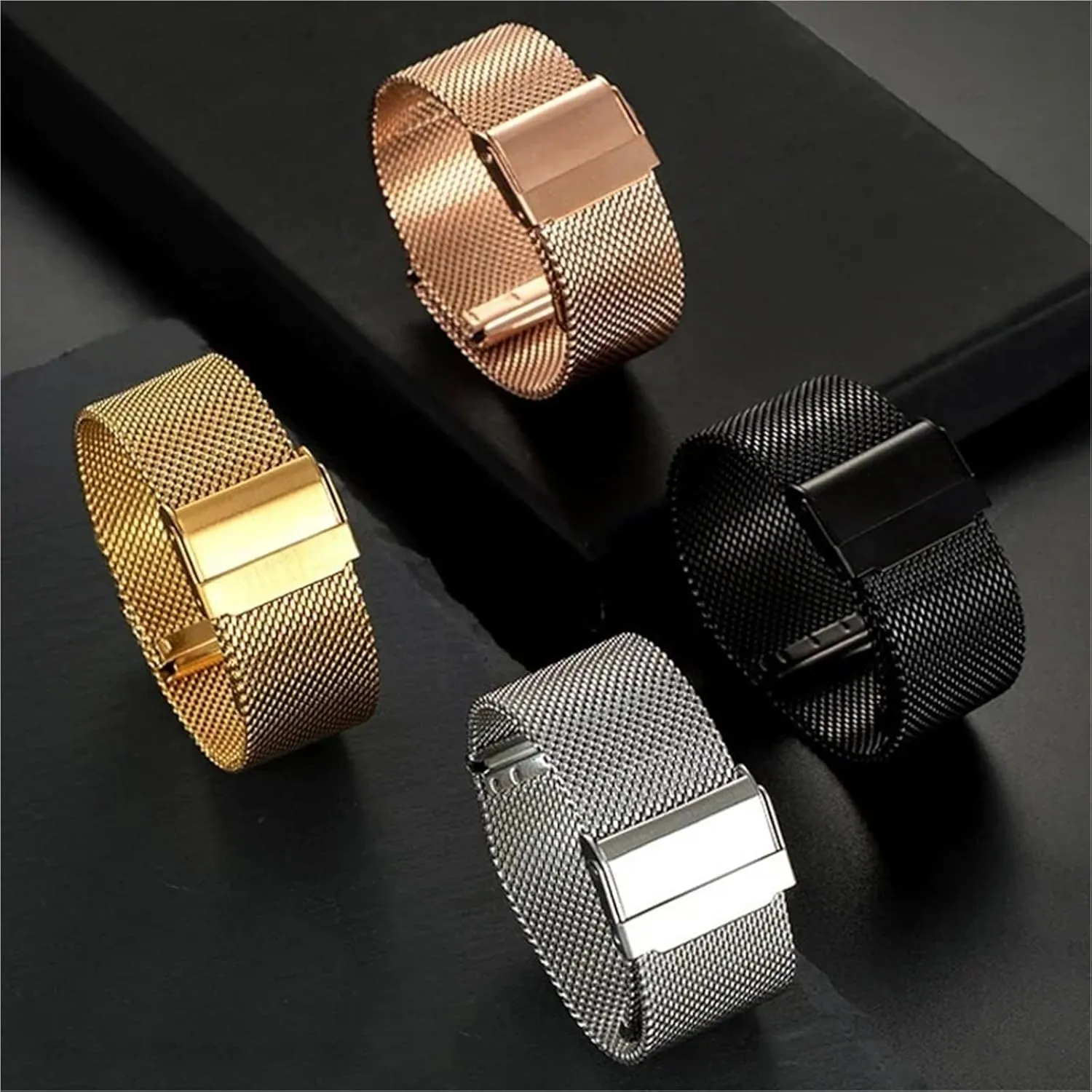 Smart fortify hat converter watch Stainless Steel 18mm 20mm 22mm 24mm Wristbands 1.0mm Milanese Mesh Bracelet 