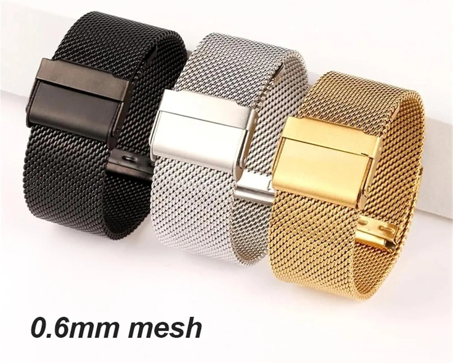 Smart fortify hat converter watch Stainless Steel 18mm 20mm 22mm 24mm Wristbands 1.0mm Milanese Mesh Bracelet 