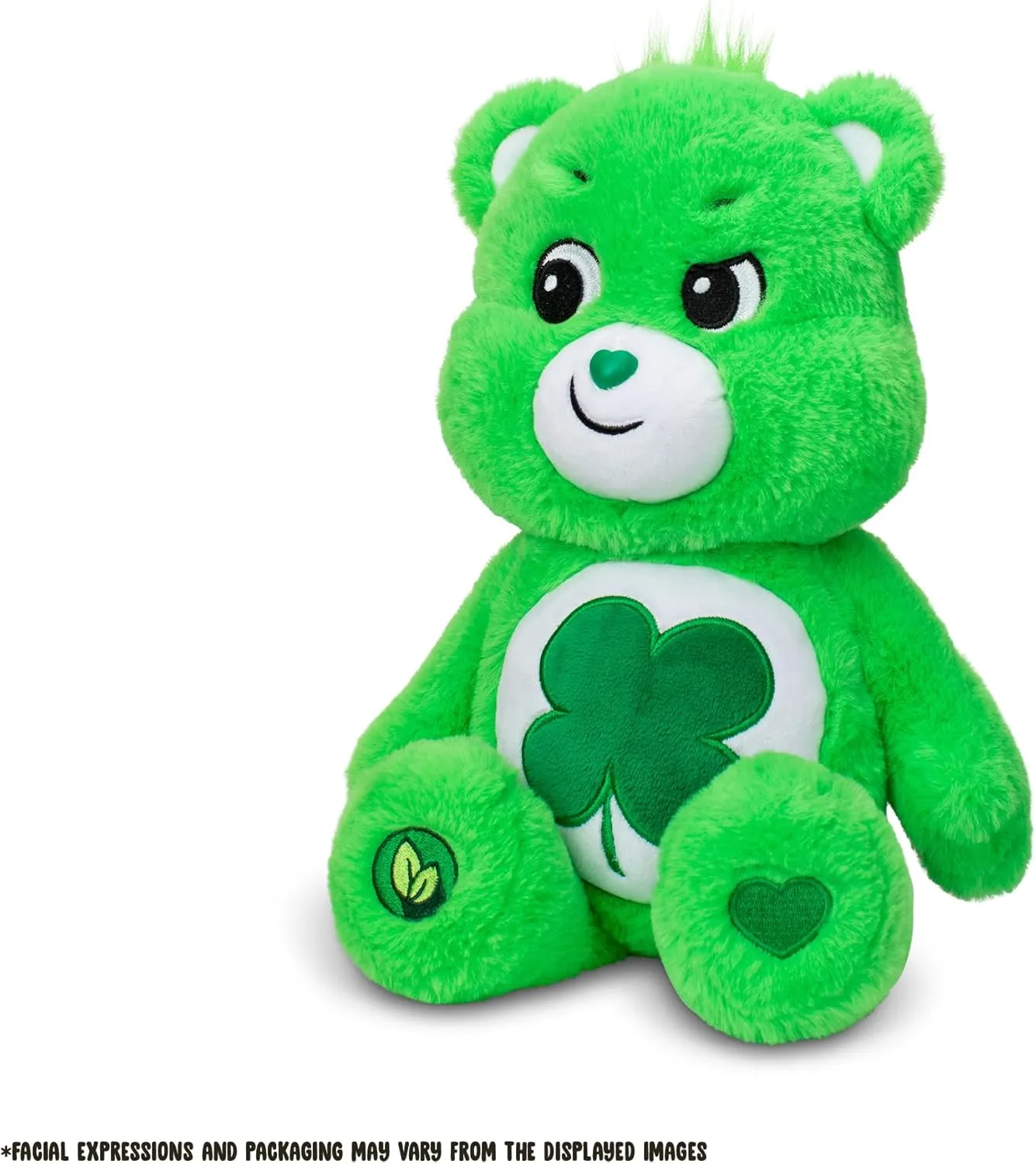 Soft and Cuddly ?C Gift For Girls and Boys, Collectors Care Bears 14" Good Luck Bear Plushie - Medium Size - Green Plush for Ages 4  ?C Perfect Stuffed Animal Holiday, Birthday spaceship Gift, Super 