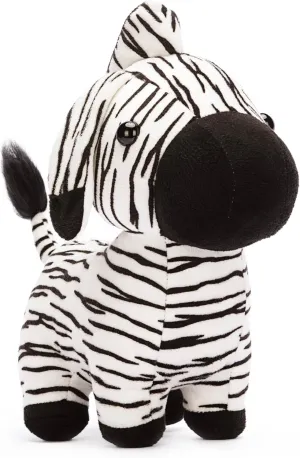 Soft Cuddly Plushy Fluffy Toy, Gifts for Family Kids Girls IKASA Zebra Stuffed Animals lunar black Plush Toys,11" Cute Plushie 