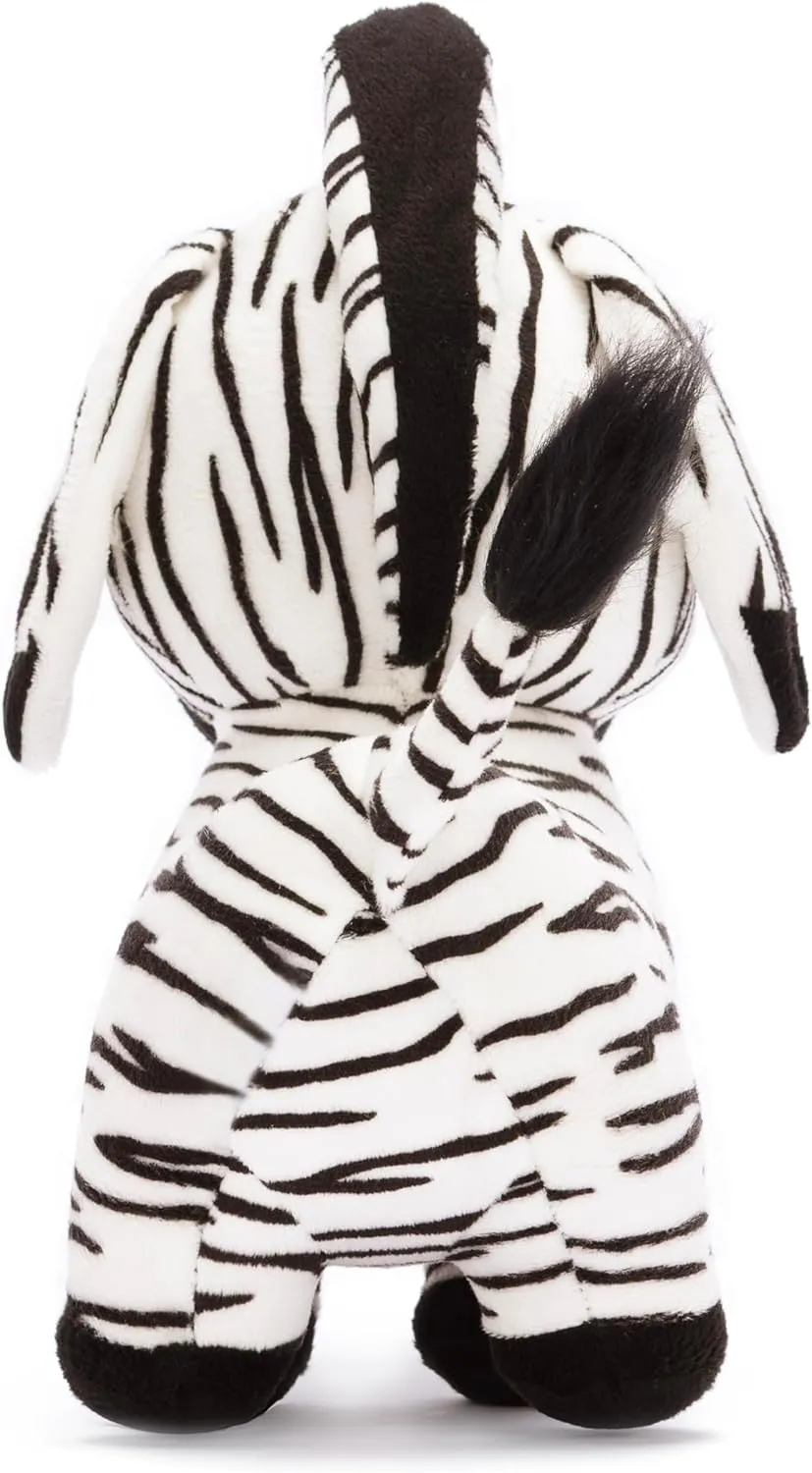 Soft Cuddly Plushy Fluffy Toy, Gifts for Family Kids Girls IKASA Zebra Stuffed Animals lunar black Plush Toys,11" Cute Plushie 