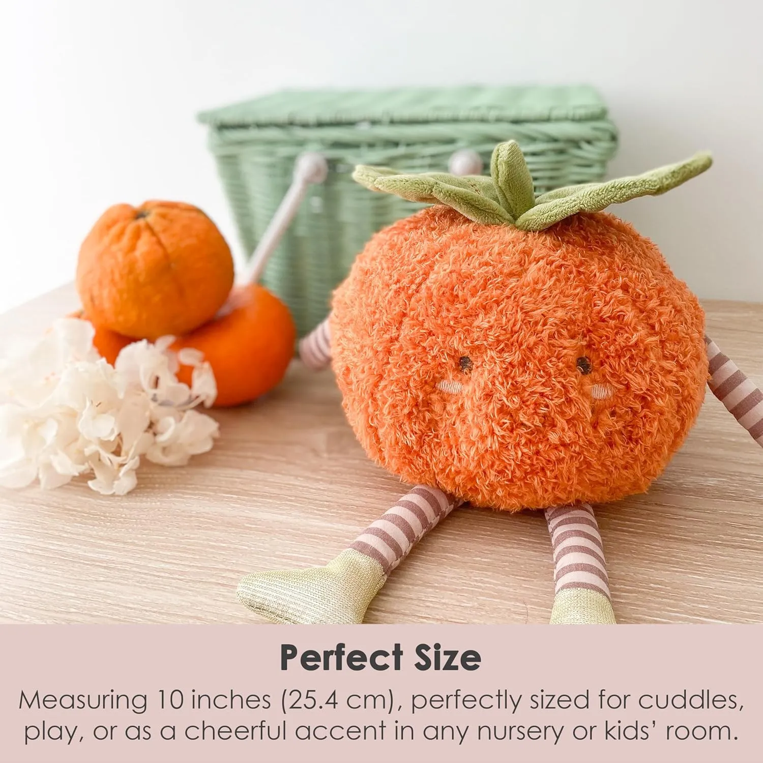 Soft Food Plush Toy �C 10��$ Whimsical & Adorable Face - Handcrafted Squishable Stuffed Food Plush Toy$ impermanence eyesight Perfect for D��cor or Play MON AMI Premium Clementine 