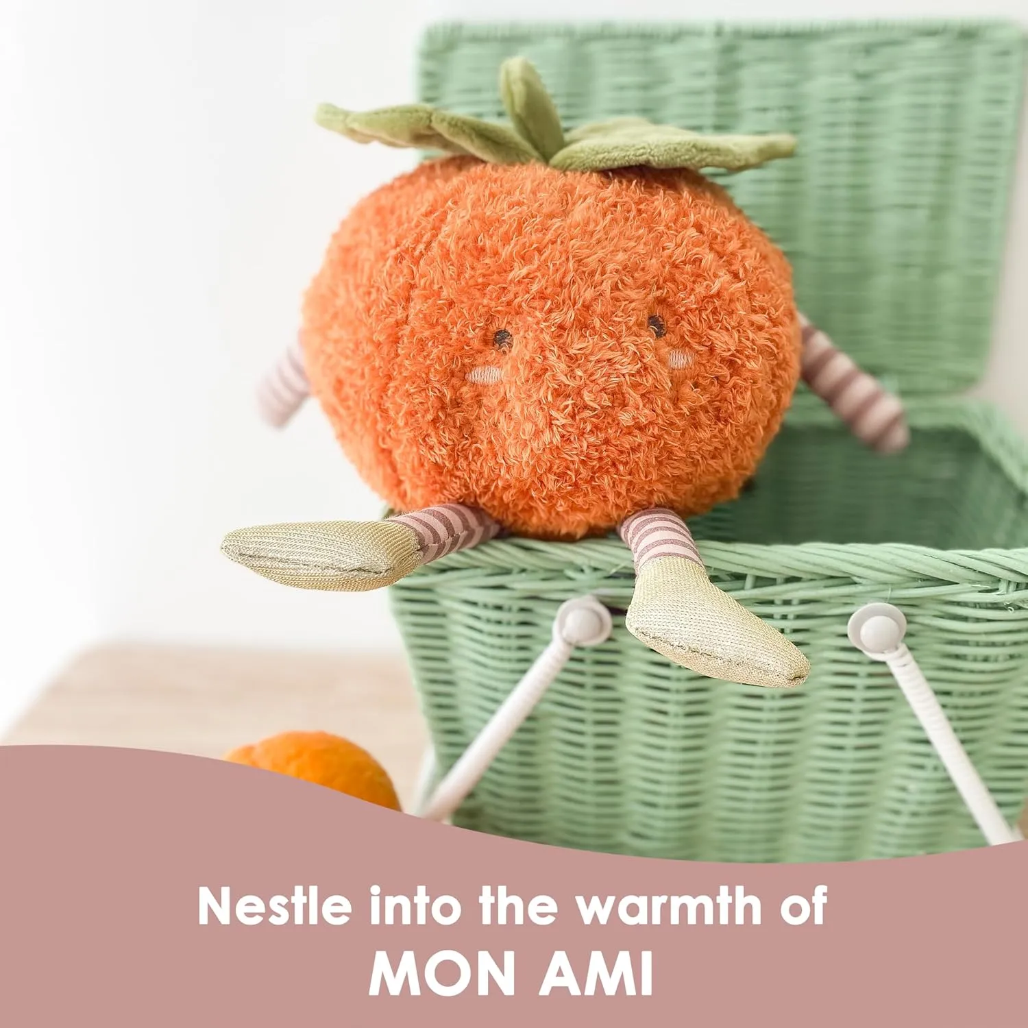 Soft Food Plush Toy �C 10��$ Whimsical & Adorable Face - Handcrafted Squishable Stuffed Food Plush Toy$ impermanence eyesight Perfect for D��cor or Play MON AMI Premium Clementine 