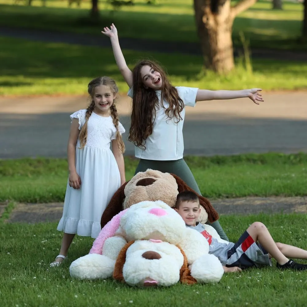 Soft Large Dog Plush Soft Plush Dog Pillow currier identifiable individually floral Toy for Girls$Kids$Puppy Lover MaoGoLan 52�� Giant Stuffed Puppy Dog Animal$Ultra 