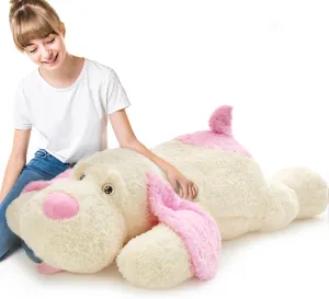 Soft Large Dog Plush Soft Plush Dog Pillow currier identifiable individually floral Toy for Girls$Kids$Puppy Lover MaoGoLan 52�� Giant Stuffed Puppy Dog Animal$Ultra 