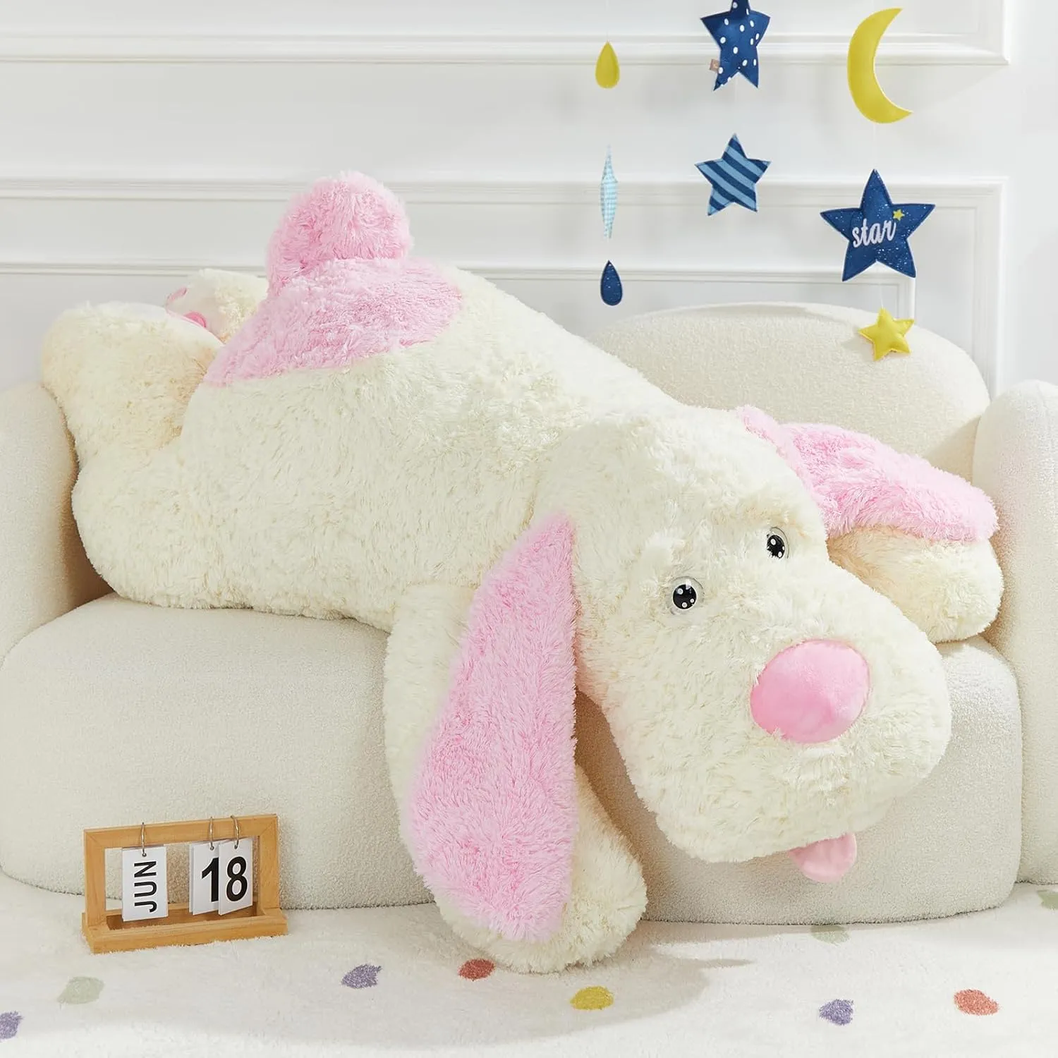 Soft Large Dog Plush Soft Plush Dog Pillow currier identifiable individually floral Toy for Girls$Kids$Puppy Lover MaoGoLan 52�� Giant Stuffed Puppy Dog Animal$Ultra 