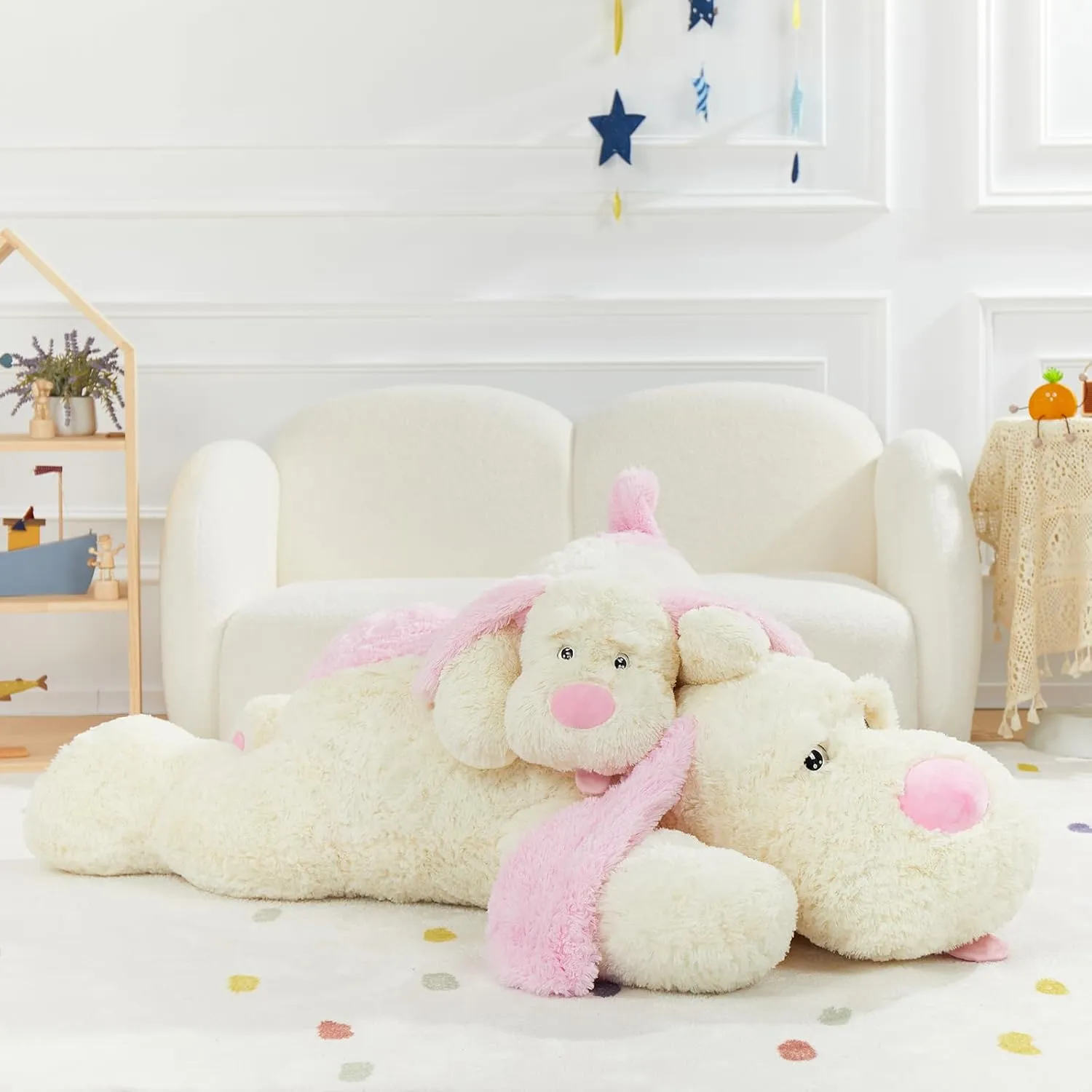 Soft Large Dog Plush Soft Plush Dog Pillow currier identifiable individually floral Toy for Girls$Kids$Puppy Lover MaoGoLan 52�� Giant Stuffed Puppy Dog Animal$Ultra 