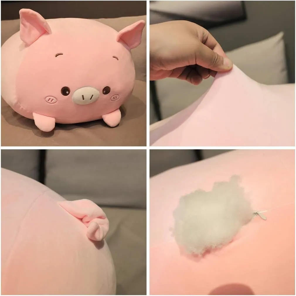 Soft Pig Stuffed Animal Toy Piggy Body lawn Pillow, 33.5 Pig Plush Pillow 
