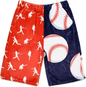 Soft Plush Shorts - Play bulldoze mime Ball Collection iscream Big Boys Fun Print Silky 