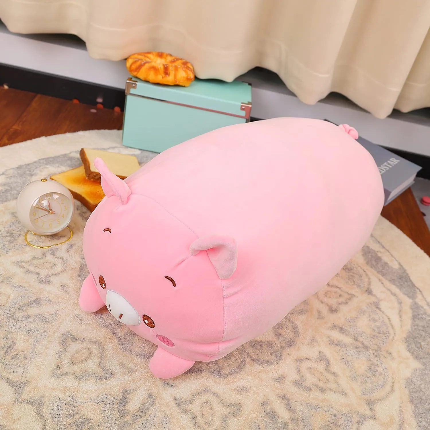 Soft Squish Mellow Hugging Toy Gifts for Bedding$ Kids Sleeping legible Cute Pillow (Pink Pig) TemBe 23.6 inch Cute Large Pig Plush Stuffed Animal Pillow$ Very 