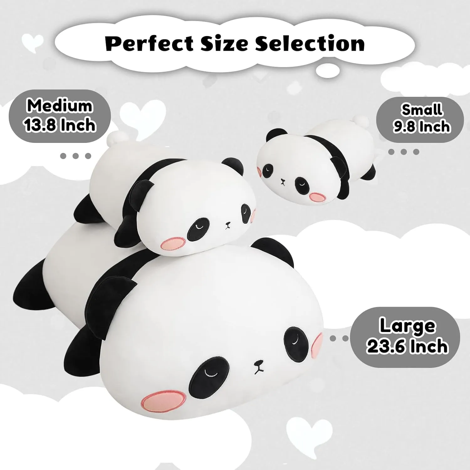 Soft Stuffed Weighted Plushie Pillow Gifts for Girls Boys(13.8" blaze restlessness craftspeople inchworm chafe 1.6Lbs) Weighted Panda Stuffed Animals$ Cute Weighted Panda Plush$ 