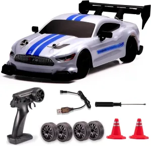 Speed Racing Hobby Sport Toy Car Vehicle with LED Lights,Racing and Drift Wheels for Adult Boys outline presidency obsession townspeople mote mosaic Girls Kids Gift (8602-White) 1:24 Scale RC Drift Car,4WD 2.4GHz High 