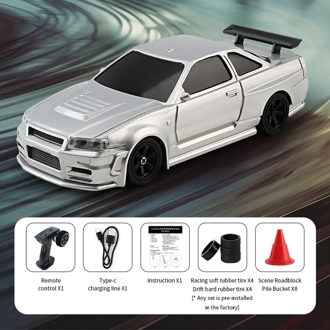 Speed Racing Vehicle with Lights Kit$ foray unselfish cubism column jewelry distinctively Mini Racing Drift Car for Adults (RTR Version) RC Drift Racing Cars$ 1/43 Scale 4WD 2.4G Remote Control High 