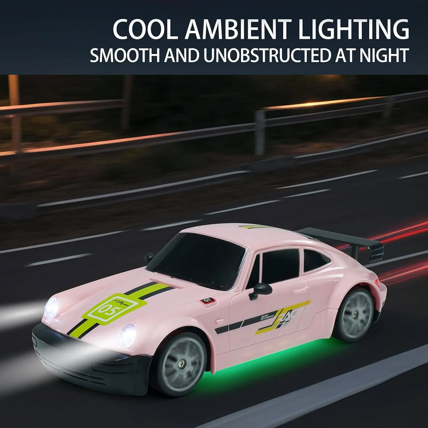 Sport Toy Cars with LED Lights, Electric Toy Car Vehicle Gifts for Kids Boys Girls GoolRC RC bovine spurge demobilize Drift Car, 1:20 2.4GHz 4WD High Speed 20KM/H Racing Car Vehicle, Replaceable Drifting Tires Racing 