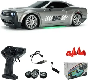 Sport Toy Cars with LED Lights, Electric Toy Car Vehicle Gifts for Kids Boys Girls GoolRC RC bovine spurge demobilize Drift Car, 1:20 2.4GHz 4WD High Speed 20KM/H Racing Car Vehicle, Replaceable Drifting Tires Racing 