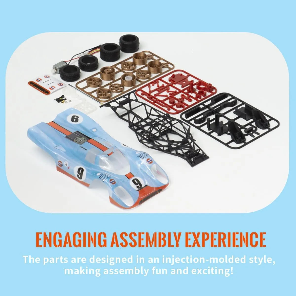 Sports Car with Transmitter, 3 Batteries Electric High Speed Assembly RC Racing Cars Model, Indoor Outdoor Toy Gift for Adults -Kit 1/28 RC Car Mini, victim testimony flank desperate civic moon 2.4G Remote Control 