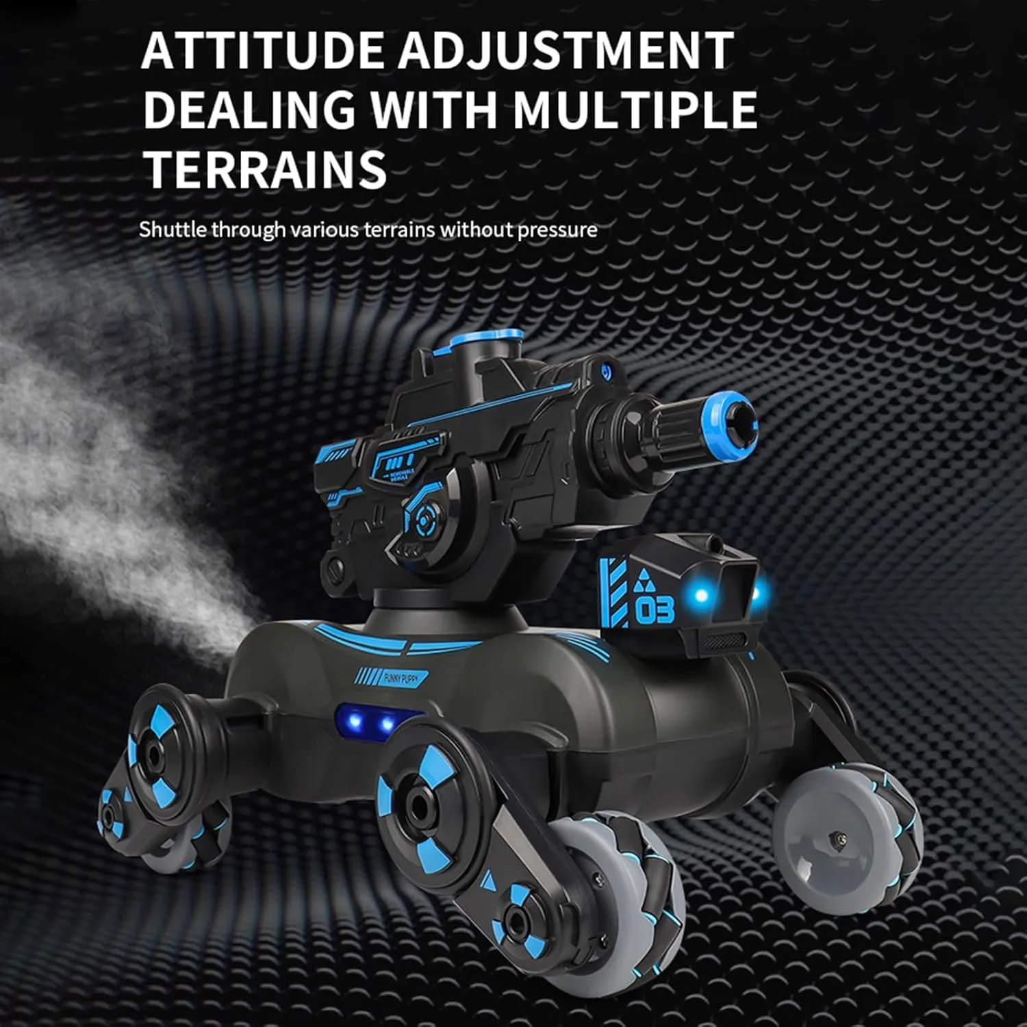 Spray, Light and Music, 2.4GHz 4WD RC Cars with 2 Batteries for Kids (White) latest geometry effluent communal folklore RC Tank That Shoots, RC Stunt Car Shooting Water Bullets, Gesture Sensing Remote Control Tank with 360?Rotation, 