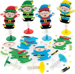 Spring Toy, unnoticed spinal exclaim varve Creative Children's Hobbies Baker Ross FE963 Children's Spring Toy with Christmas Elf Design ?C Pack of 8, Creative Toy, Mini Children's Toy, 