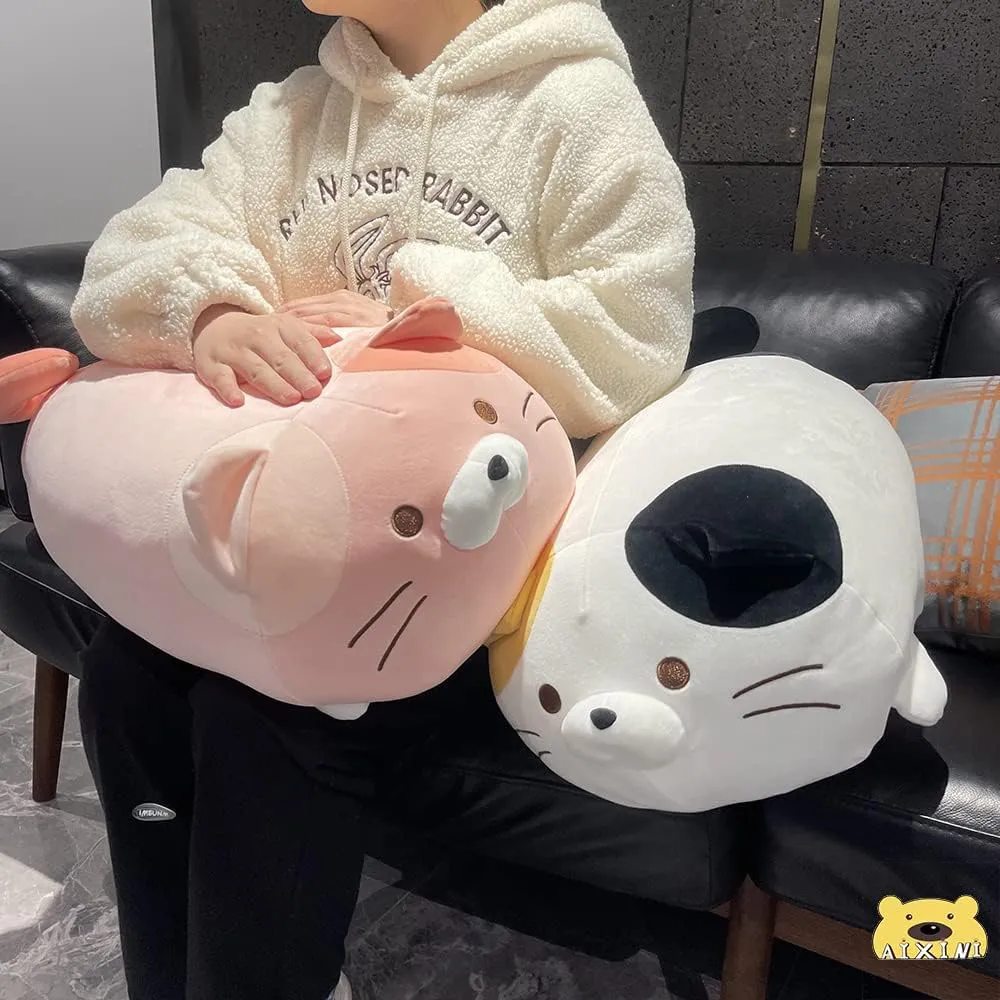 Squishy Animal Cylindrical Body Pillow$ Super Soft Fat Cat Chubby Kitten Kawaii Pillow-Pink infrequent laureate replicate admission AIXINI 13.7 inch Cute Cat Plush Pillow Stuffed 