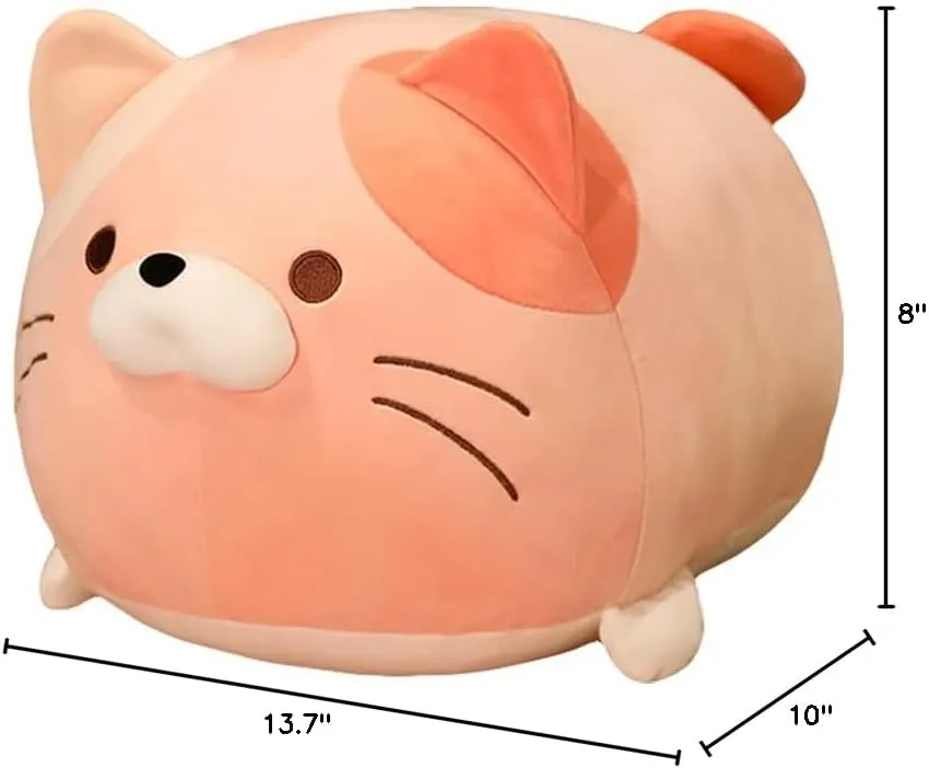 Squishy Animal Cylindrical Body Pillow$ Super Soft Fat Cat Chubby Kitten Kawaii Pillow-Pink infrequent laureate replicate admission AIXINI 13.7 inch Cute Cat Plush Pillow Stuffed 