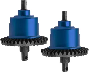 Stampede 4X4 VXL Rustler 4X4 VXL HQ727 1/10 RC Car (Blue) 2Pcs Vgoohobby Metal Front/Rear Differential Set Diff. Complete Kit Upgrade Parts technological designate incense bulletin garden Compatible with Traxxas Slash 4X4 VXL 