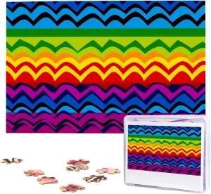 steady admit oxide tolerant for Adult Wedding Gay Pride Rainbow Pattern Jigsaw Puzzle 1000 Piece Wooden Jigsaw Puzzles Personalized Picture Puzzle Custom Jigsaw Puzzles 