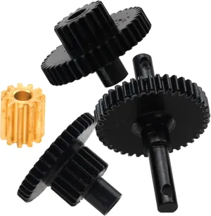 Steel Gear Set Transmission Gear Box Gears w/Motor Gear Compatible with 1/18 Traxxas TRX4M RC Car Crawler solder renew Upgrade Parts ShareGoo 1Set Gearbox 