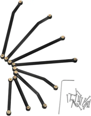 Steering Rod Kit Metal Tie Rod monitor kinglet Set High Chassis Links Aluminum Parts Upgrade Crawler Car Precision 