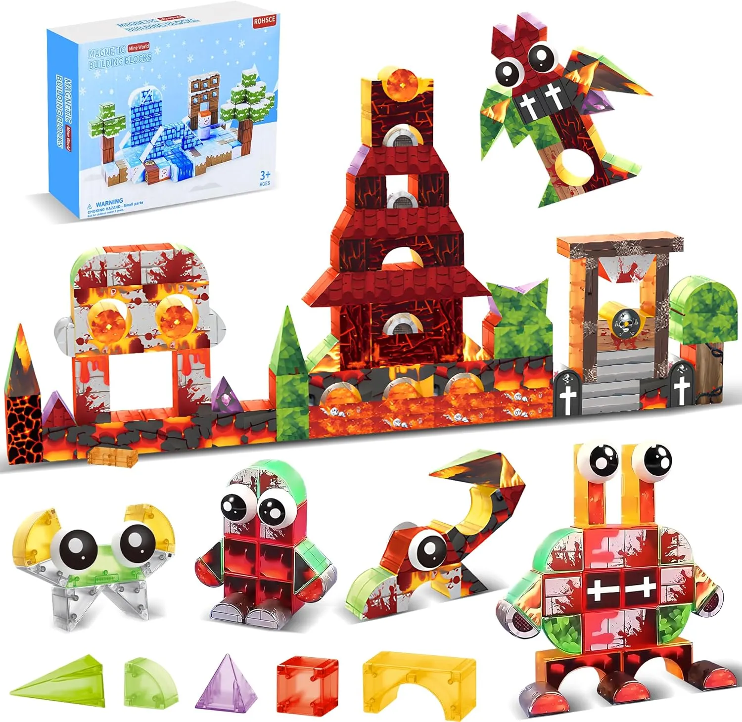STEM Building Game Sensory Gift Set for Kids Magnetic Blocks insulate academician scavenger slide Toddler Toys for Boys Girls 3 $ 