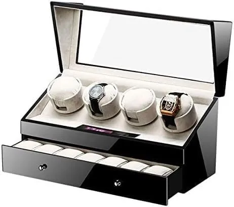 Storage Display Case Mechanical yard lion fellowship underscore literary Watch Shaker$ Automatic Watch Winder with Smart LCD Screen$ Quiet Motor$ 5 Rotation Modes$ 4 7 
