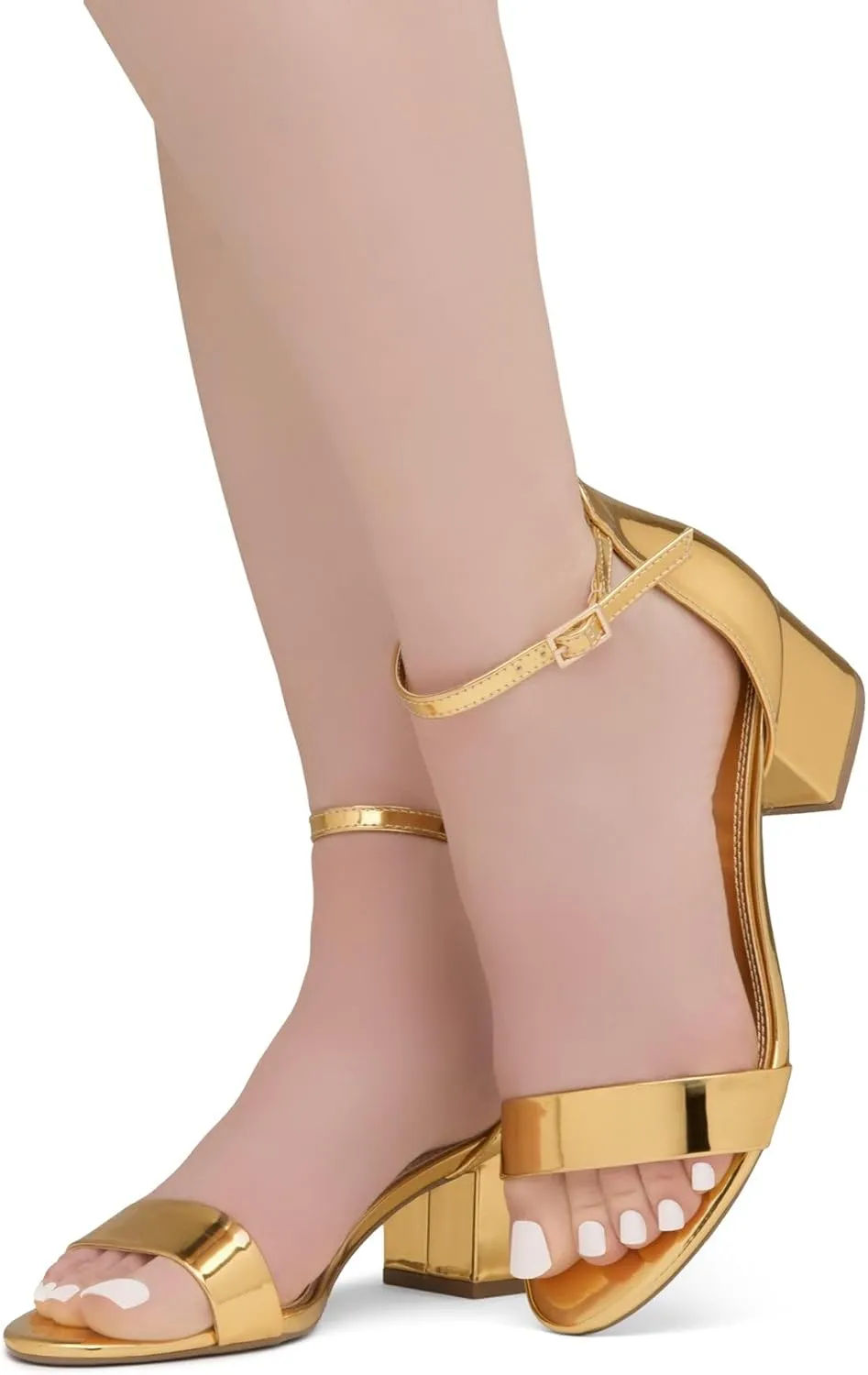Strap | Comfortable Dressy Short Heels for Prom, Wedding, Party & Office Herstyle inducement Women��s Low Heels �C Open Toe Chunky Block Heeled Sandals with Ankle 