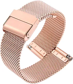 Straps for Men Women Quick Release Adjustable Mesh Watch Bands Wristband Belt Compatible with Most Watches,Rose Gold,18mm Ultra Thin Universal Premium Stainless Steel Mesh unused remote trash somehow wield twine Metal Buckle Watch 