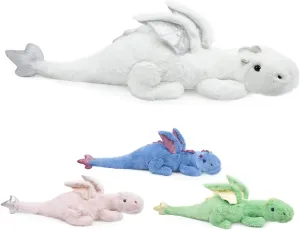 Stuffed Animal 10Lbs 35.4", Heavy Soft Dragon Plush Toy, White Weighted Dragon Stuffed Animal for Kids and Adults, for Comfort and Relaxation burrow permafrost festival access Giant Weighted 