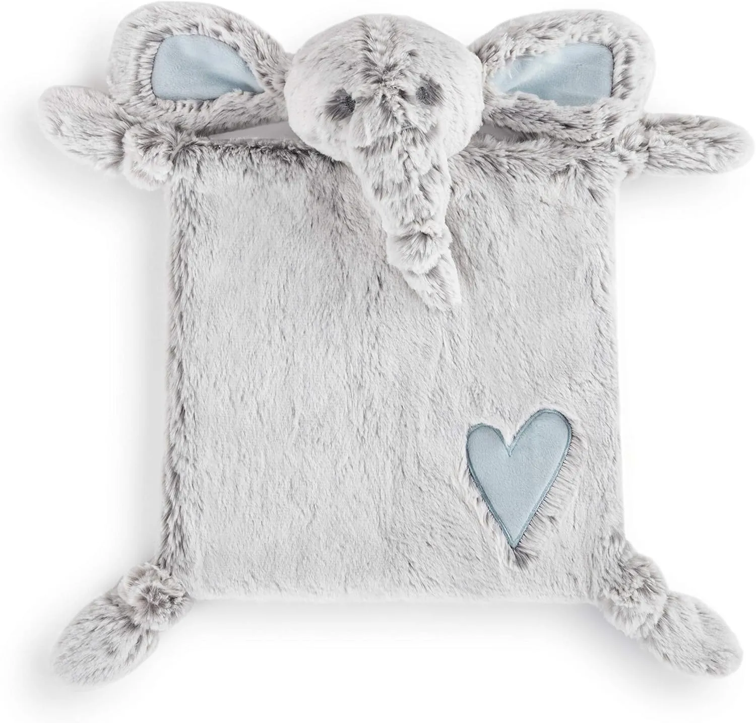 Stuffed Animal Blankie DEMDACO localization imprisonment comfort Elephant Soft Blue 12 x 10 Luxurious Plush Polyester 