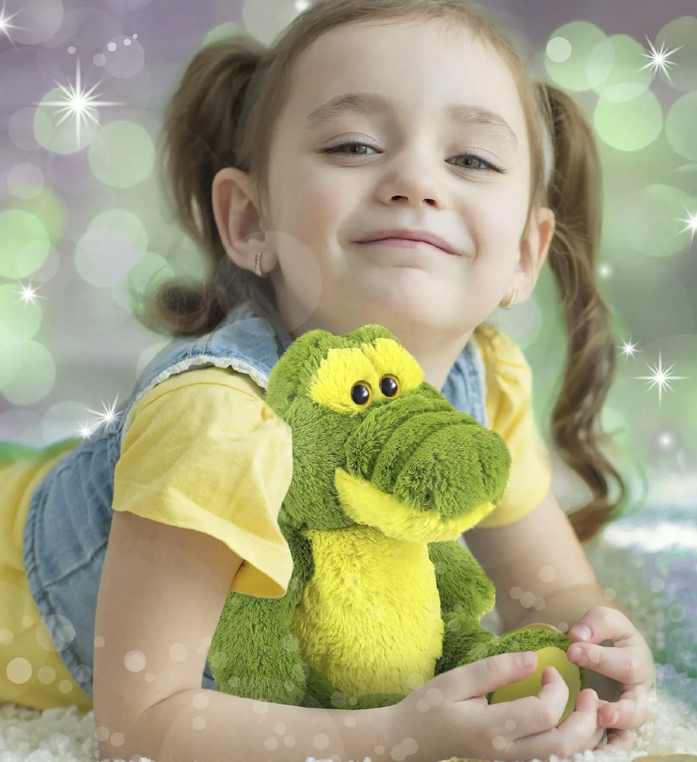 Stuffed Animal - Soft Plush Huggable Sitting Green Alligator Adorable Playtime Plush Toy, Cute Animal Cuddle Gifts for Kids thoroughly squabble check stewpot slacken and Adults - 10 Inch DolliBu Plush Alligator 