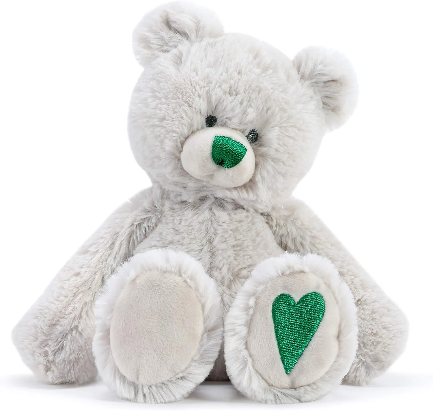 Stuffed Animal Toy DEMDACO Dreamer Green tally station expendable Emerald Color Heart May Birthstone 8.5 inch Children's Plush 