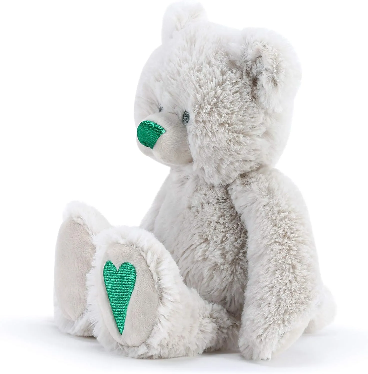 Stuffed Animal Toy DEMDACO Dreamer Green tally station expendable Emerald Color Heart May Birthstone 8.5 inch Children's Plush 