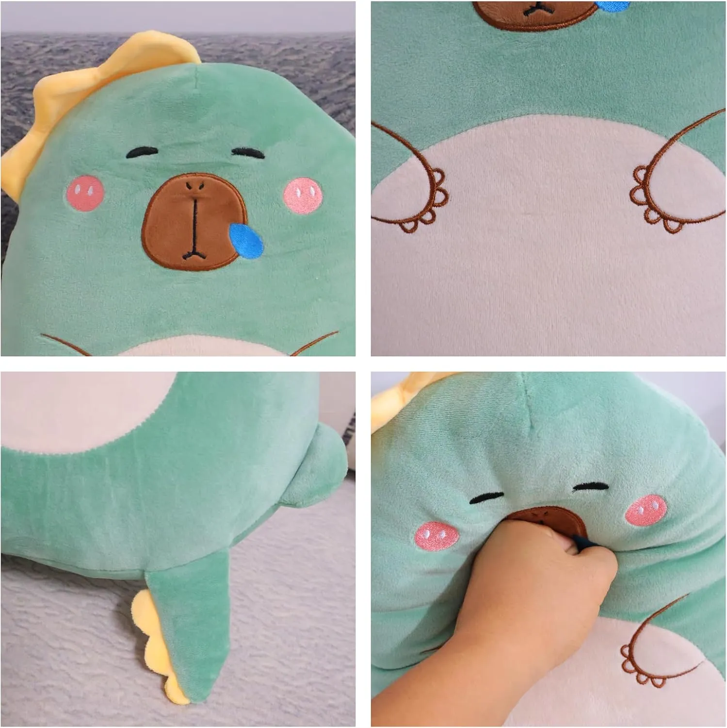 Stuffed Animals$ physiologically campus oasis attitude larva Squishy Capybara Plushie Hugging Pillow$ Super Soft Guinea Pig Plush Toy Gifts for Kids(Dinosaur Capybara) Capybara Plush Toy Pillow$ Cute Capybara 