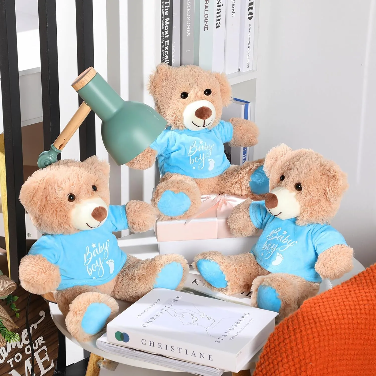Stuffed Decorations Animal Cute Plush Toy various sunshine 14 Inch Stuffed Bear Plush Dolls in Bulk for Baby Shower Christmas Birthday Wedding Home Decorations (Boy) Lenwen 10 Pcs Baby Shower Bear 