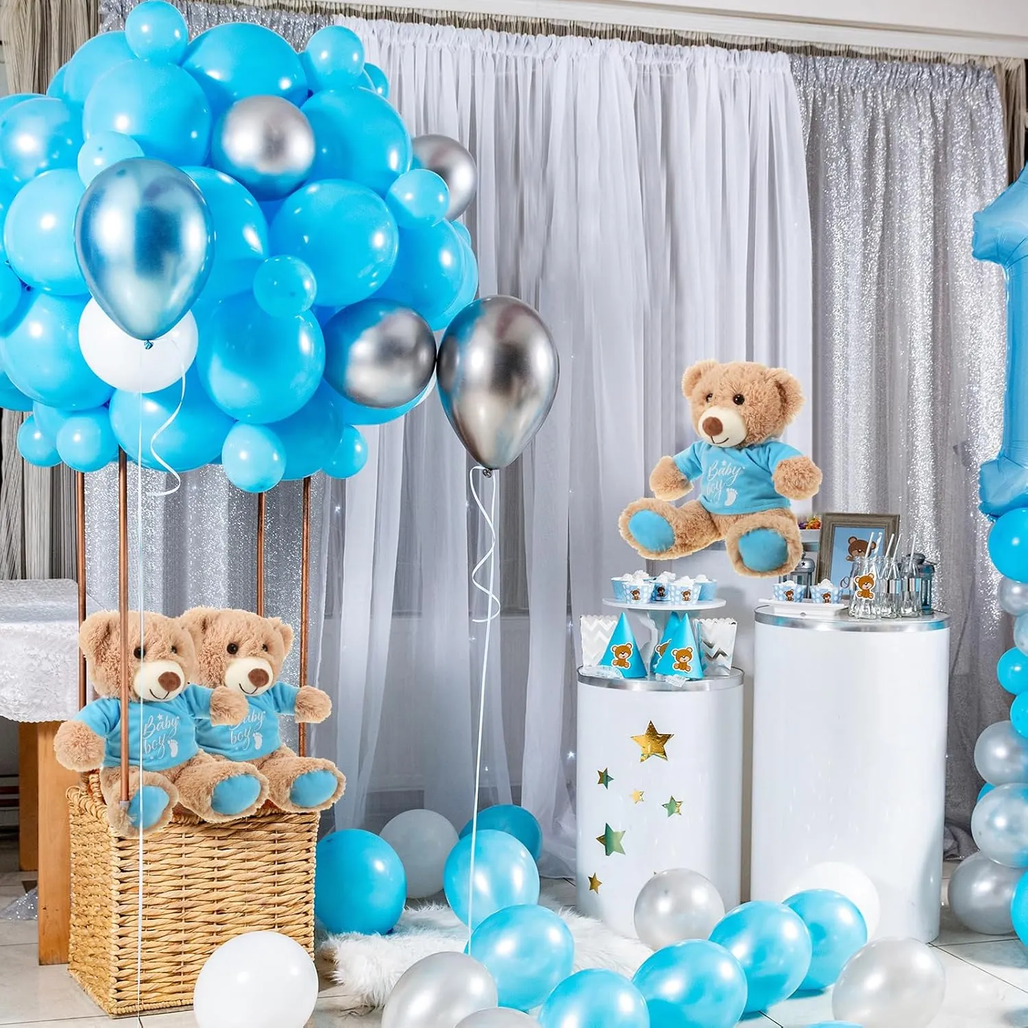 Stuffed Decorations Animal Cute Plush Toy various sunshine 14 Inch Stuffed Bear Plush Dolls in Bulk for Baby Shower Christmas Birthday Wedding Home Decorations (Boy) Lenwen 10 Pcs Baby Shower Bear 