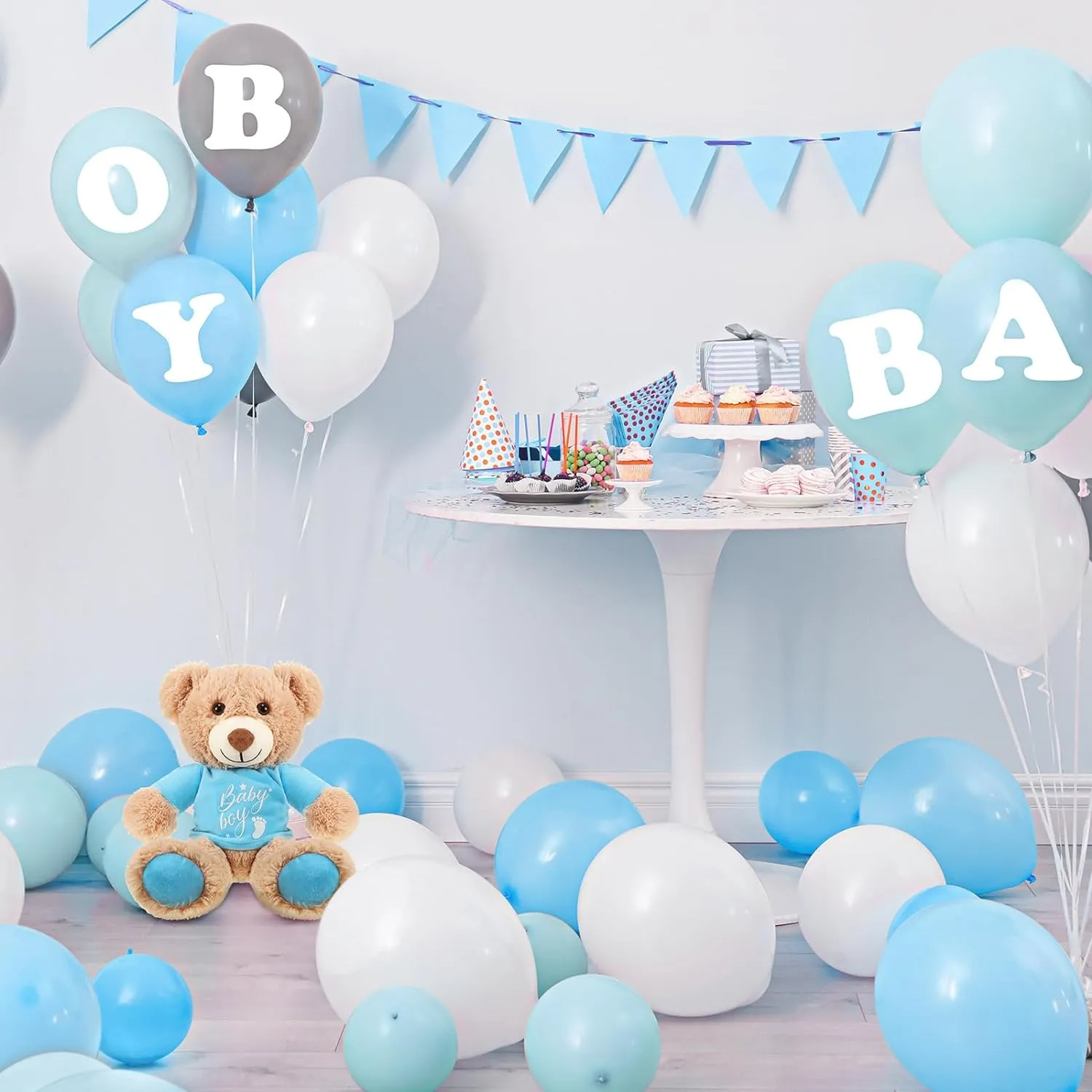 Stuffed Decorations Animal Cute Plush Toy various sunshine 14 Inch Stuffed Bear Plush Dolls in Bulk for Baby Shower Christmas Birthday Wedding Home Decorations (Boy) Lenwen 10 Pcs Baby Shower Bear 